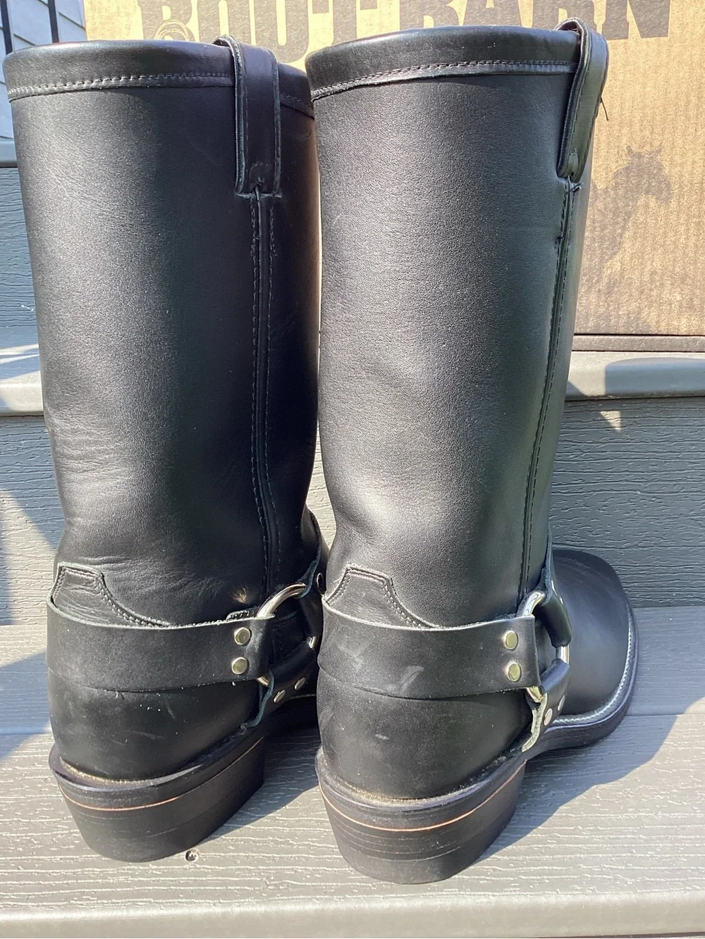 Chippewa 10.5D Model #27868 Black Leather Harness Motorcycle Boots